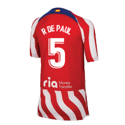 2022-2023 Atletico Madrid Home Shirt (Kids) (R DE PAUL 5)
