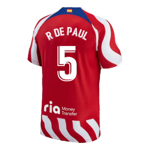 2022-2023 Atletico Madrid Home Shirt (R DE PAUL 5)