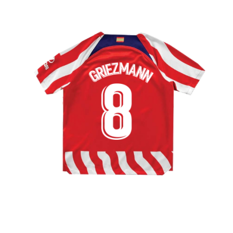 2022-2023 Atletico Madrid Little Boys Home Shirt (GRIEZMANN 8)