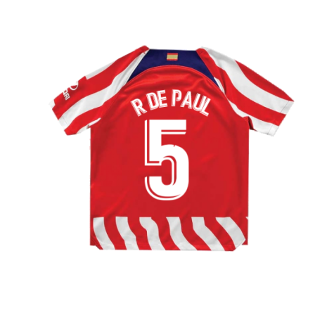 2022-2023 Atletico Madrid Little Boys Home Shirt (R DE PAUL 5)