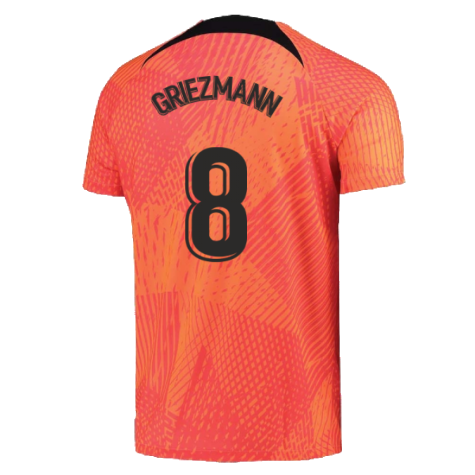 2022-2023 Atletico Madrid Pre-Match Training Shirt (Laser Crimson) (GRIEZMANN 8)