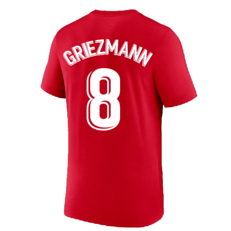 2022-2023 Atletico Madrid Swoosh Tee (Red) (GRIEZMANN 8)