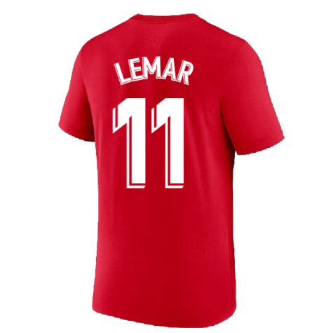 2022-2023 Atletico Madrid Swoosh Tee (Red) (LEMAR 11)