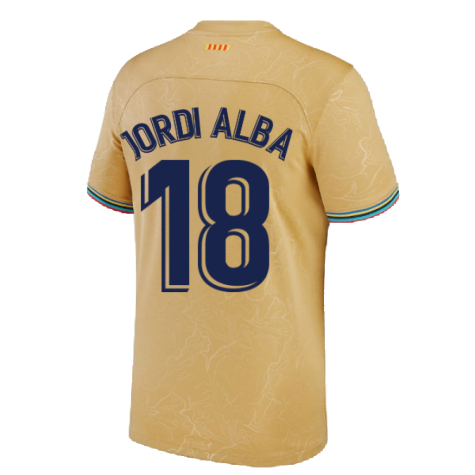 2022-2023 Barcelona Away Shirt (Kids) (JORDI ALBA 18)