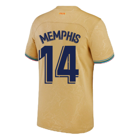 2022-2023 Barcelona Away Shirt (Kids) (MEMPHIS 14)