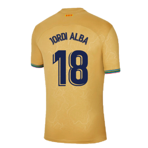 2022-2023 Barcelona Away Shirt (Sponsored) (JORDI ALBA 18)