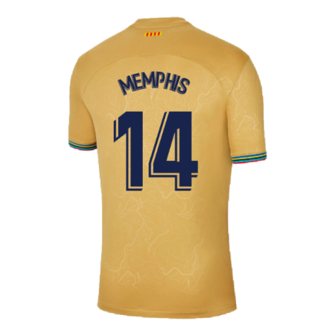 2022-2023 Barcelona Away Shirt (Sponsored) (MEMPHIS 14)