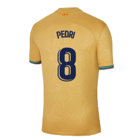 2022-2023 Barcelona Away Shirt (Sponsored) (PEDRI 8)