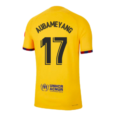 2022-2023 Barcelona Fourth Vapor Shirt (AUBAMEYANG 17)
