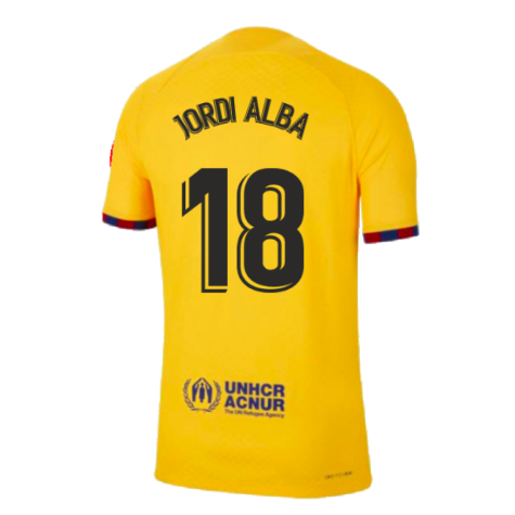 2022-2023 Barcelona Fourth Vapor Shirt (JORDI ALBA 18)