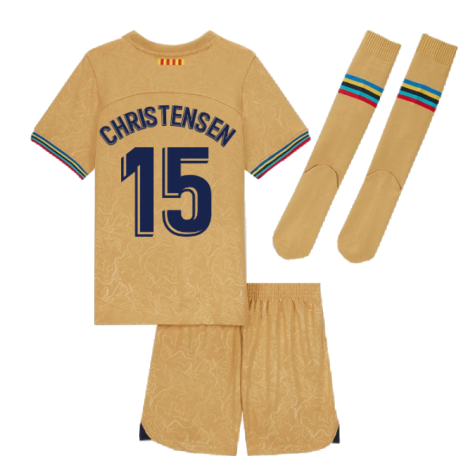 2022-2023 Barcelona Little Boys Away Kit (CHRISTENSEN 15)