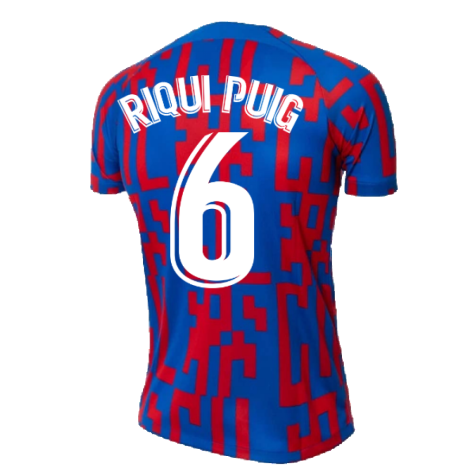 2022-2023 Barcelona Pre-Match Training Shirt (Blue) - Ladies (RIQUI PUIG 6)