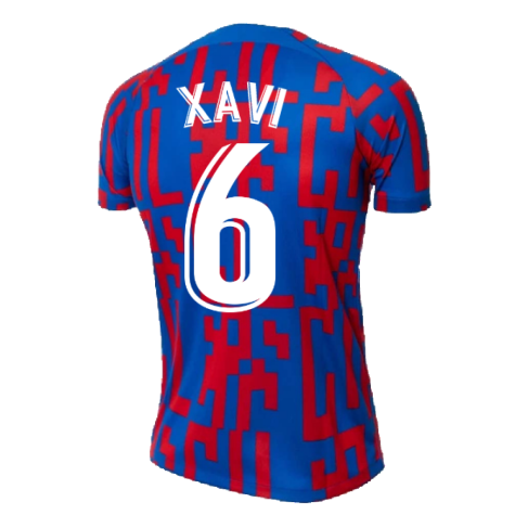 2022-2023 Barcelona Pre-Match Training Shirt (Blue) - Ladies (XAVI 6)