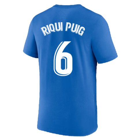 2022-2023 Barcelona Swoosh Club Tee (Blue) (RIQUI PUIG 6)