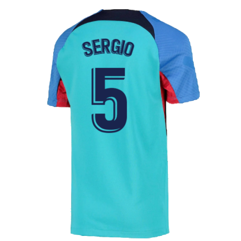 2022-2023 Barcelona Training Shirt (Aqua) (SERGIO 5)