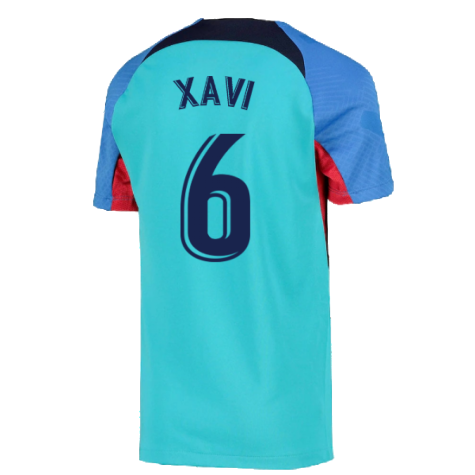 2022-2023 Barcelona Training Shirt (Aqua) (XAVI 6)