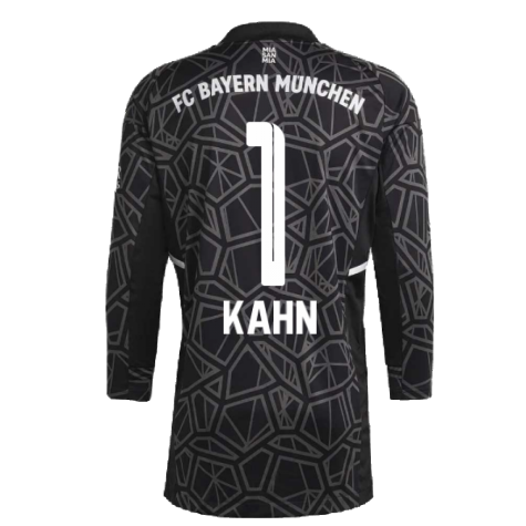 2022-2023 Bayern Munich Home Goalkeeper Shirt (Black) (KAHN 1)