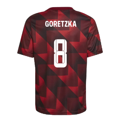 2022-2023 Bayern Munich Pre-Match Shirt (Red) - Kids (GORETZKA 8)