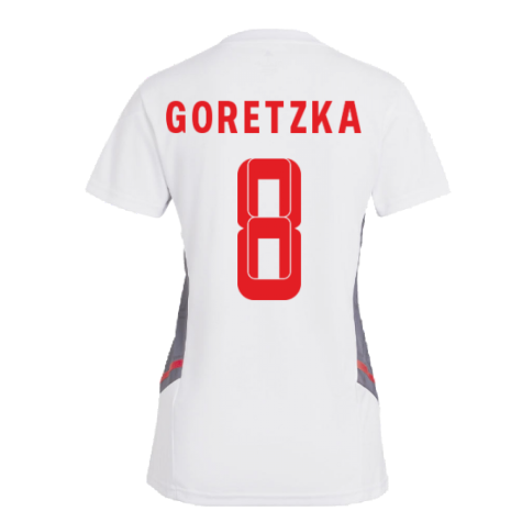 2022-2023 Bayern Munich Training Shirt (White) - Ladies (GORETZKA 8)