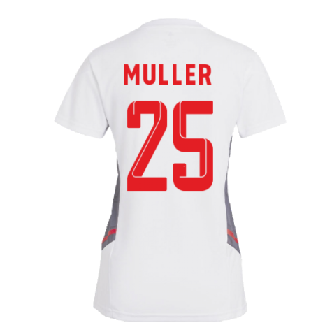 2022-2023 Bayern Munich Training Shirt (White) - Ladies (MULLER 25)