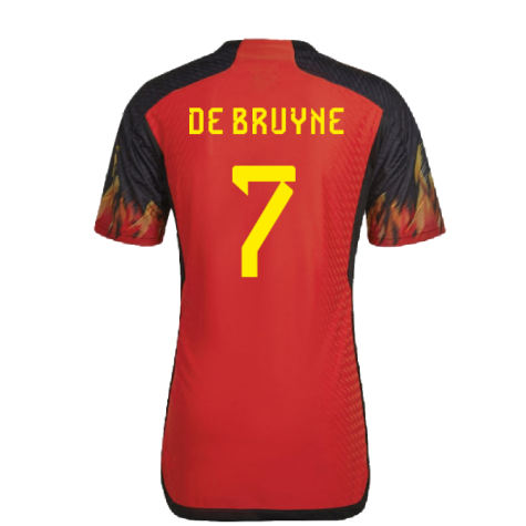 2022-2023 Belgium Authentic Home Shirt (DE BRUYNE 7)