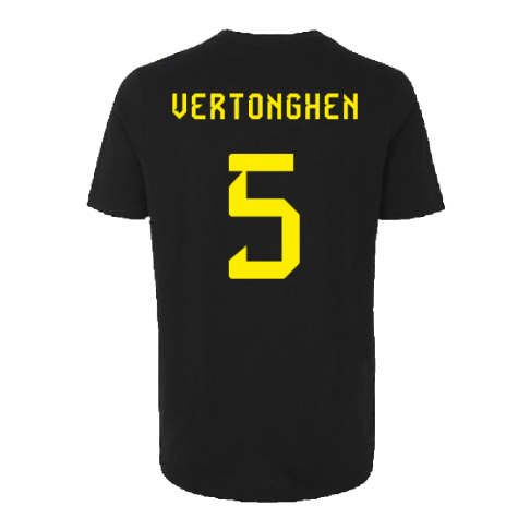 2022-2023 Belgium DNA Graphic Tee (Black) (VERTONGHEN 5)