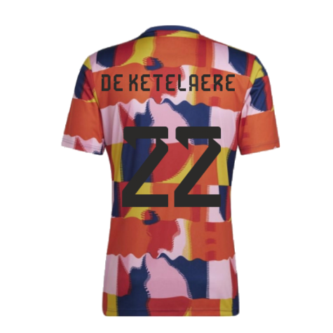 2022-2023 Belgium Pre-Match Shirt (De Ketelaere 22)