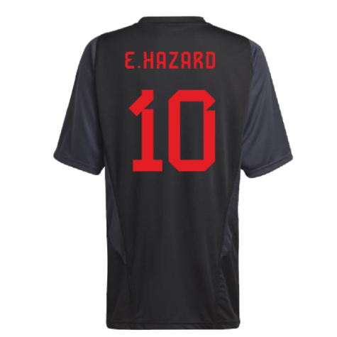 2022-2023 Belgium Training Jersey (Black) - Kids (E HAZARD 10)