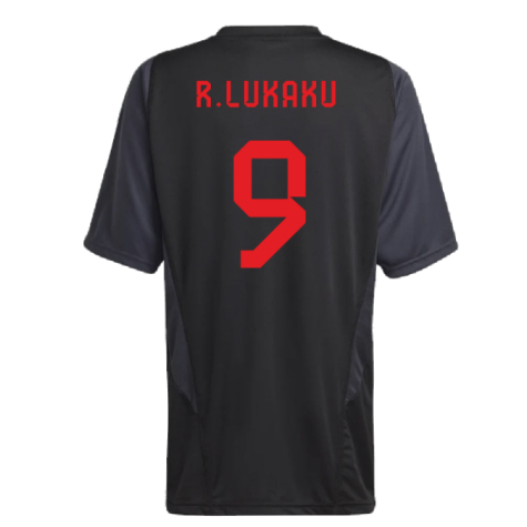 2022-2023 Belgium Training Jersey (Black) - Kids (R LUKAKU 9)