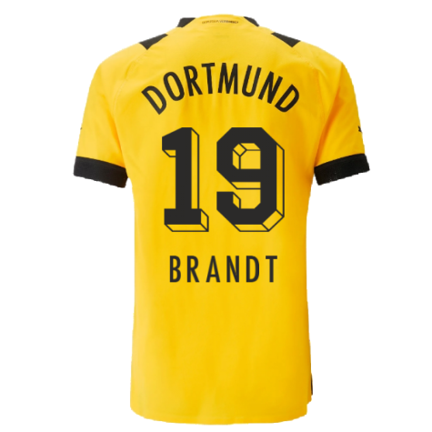 2022-2023 Borussia Dortmund Authentic Home Shirt (BRANDT 19)