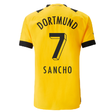 2022-2023 Borussia Dortmund Authentic Home Shirt (SANCHO 7)