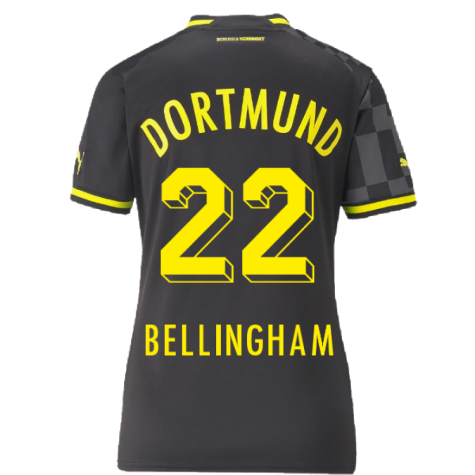 2022-2023 Borussia Dortmund Away Shirt (Ladies) (BELLINGHAM 22)