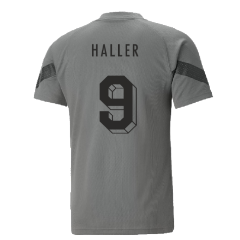 2022-2023 Borussia Dortmund Training Jersey (Smoked Pearl) (HALLER 9)