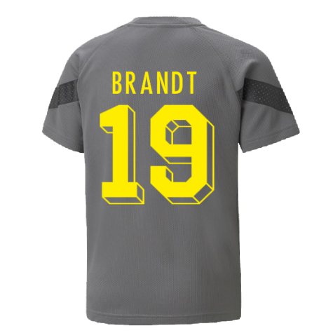 2022-2023 Borussia Dortmund Training Jersey (Smoked Pearl) - Kids (BRANDT 19)