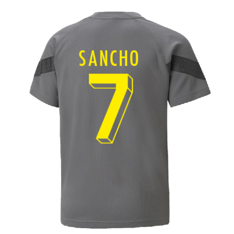 2022-2023 Borussia Dortmund Training Jersey (Smoked Pearl) - Kids (SANCHO 7)