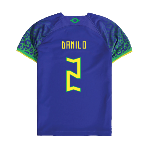 2022-2023 Brazil Away Little Boys Mini Kit (Danilo 2)