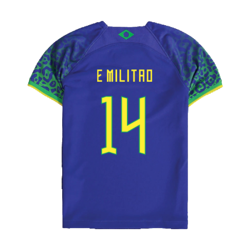 2022-2023 Brazil Away Little Boys Mini Kit (E Militao 14)