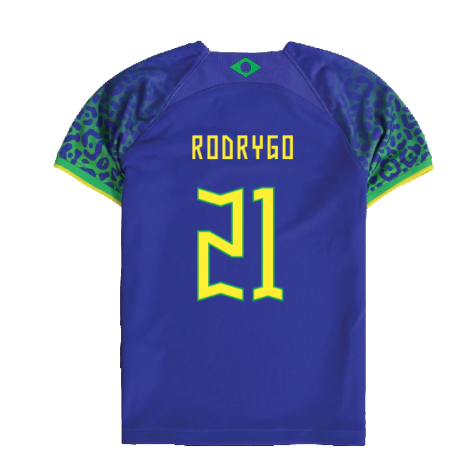 2022-2023 Brazil Away Little Boys Mini Kit (Rodrygo 21)