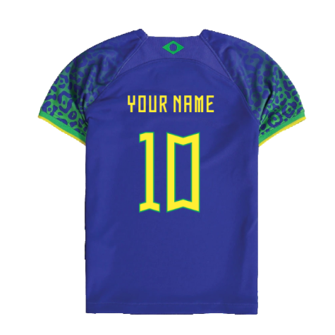 2022-2023 Brazil Away Little Boys Mini Kit (Your Name)