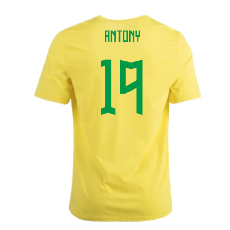 2022-2023 Brazil Crest Tee (Yellow) (Antony 19)