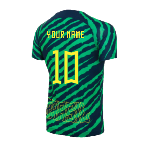 2022-2023 Brazil Dri-Fit Pre-Match Shirt (Kids) (Your Name)