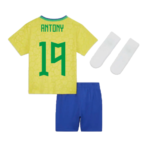 2022-2023 Brazil Home Little Boys Mini Kit (Antony 19)