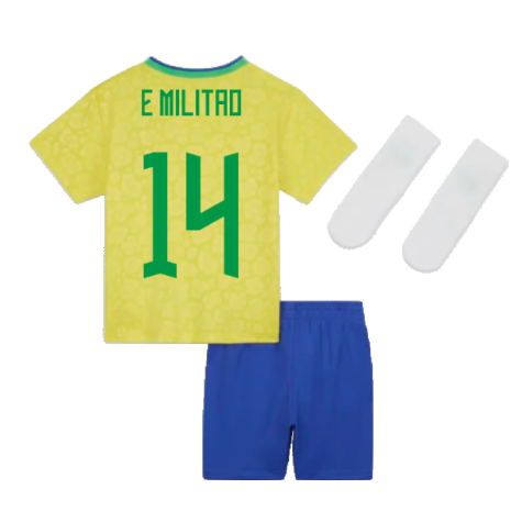 2022-2023 Brazil Home Little Boys Mini Kit (E Militao 14)