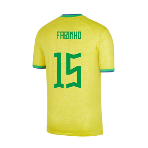 2022-2023 Brazil Home Vapor Shirt (Fabinho 15)