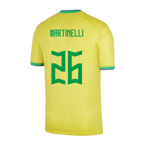 2022-2023 Brazil Little Boys Home Shirt (Martinelli 26)