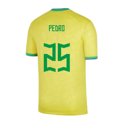 2022-2023 Brazil Little Boys Home Shirt (Pedro 25)