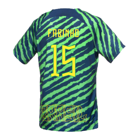 2022-2023 Brazil Pre-Match Football Shirt (Green) (Fabinho 15)