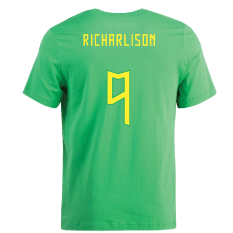 2022-2023 Brazil Swoosh Tee (Green) (Richarlison 9)