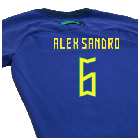 2022-2023 Brazil Travel Short Sleeve Top (Alex Sandro 6)