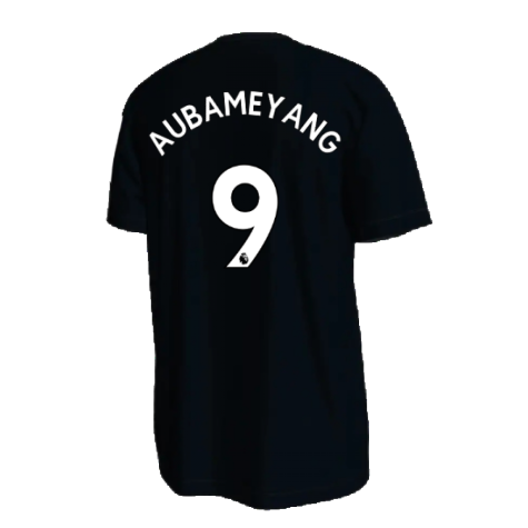 2022-2023 Chelsea Crest Tee (Black) (AUBAMEYANG 9)